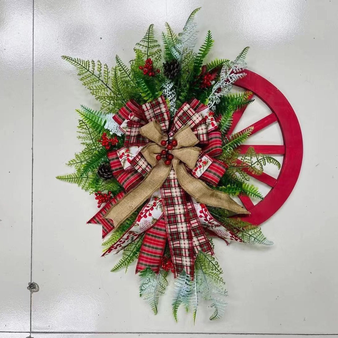 Couronne de Noël rustique de style champêtre