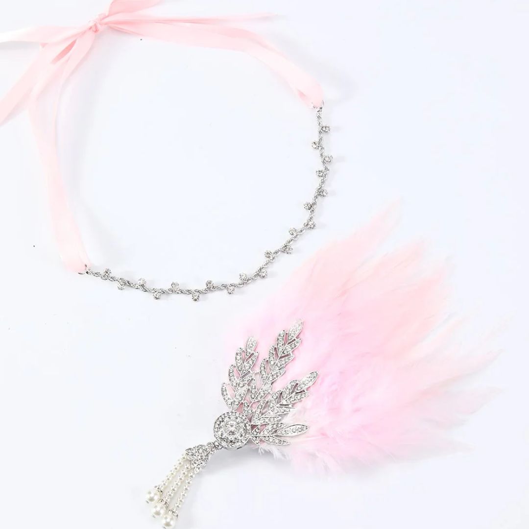 DavyDenver Dianna Feather Headband | Vintage & Stylish