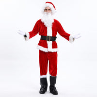 Santa Claus Outfit - Complete Velvet Santa Suit for Adults