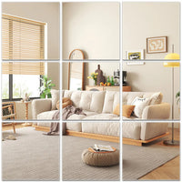 Set of 10 Flexible Square Self-Adhesive Mirrors