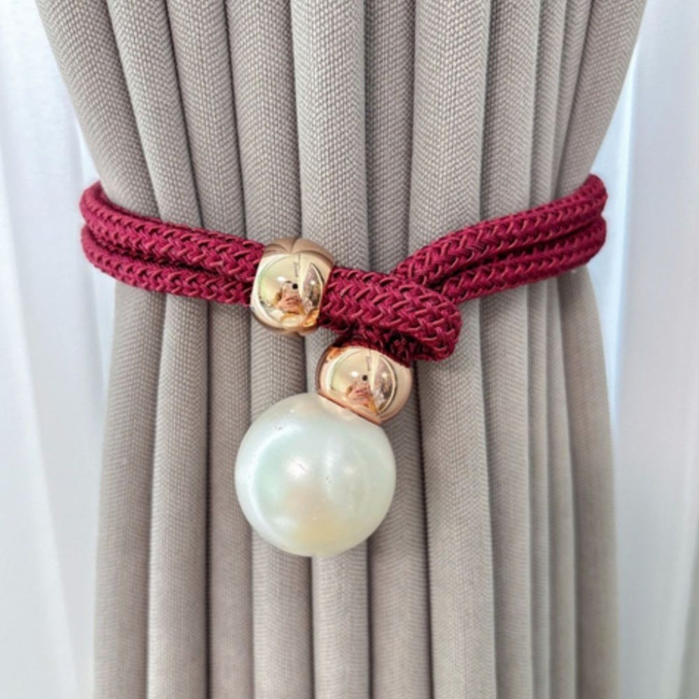 Lot de 2 attaches pour rideaux avec perles