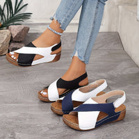 Sandalias de cuña elevadas con soporte para el arco