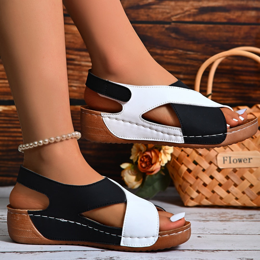 Slope Heel Sandals