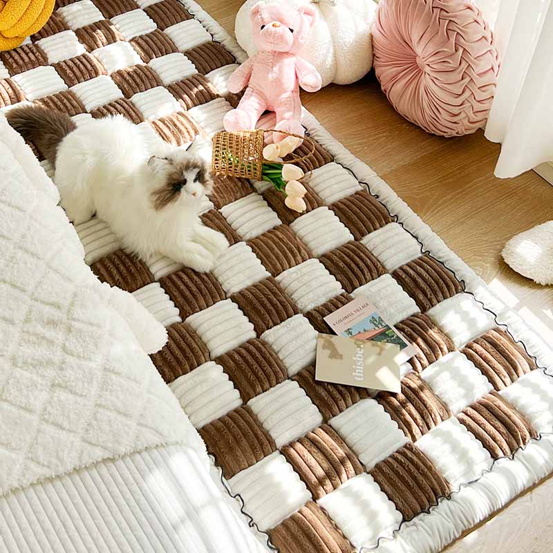 Soft Chenille Pet Blanket – Washable Non-Slip Sofa Protector for Dogs & Cats