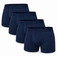Caleçons boxeurs doux en modal, jambes plus longues, sous-vêtements anti-remontée