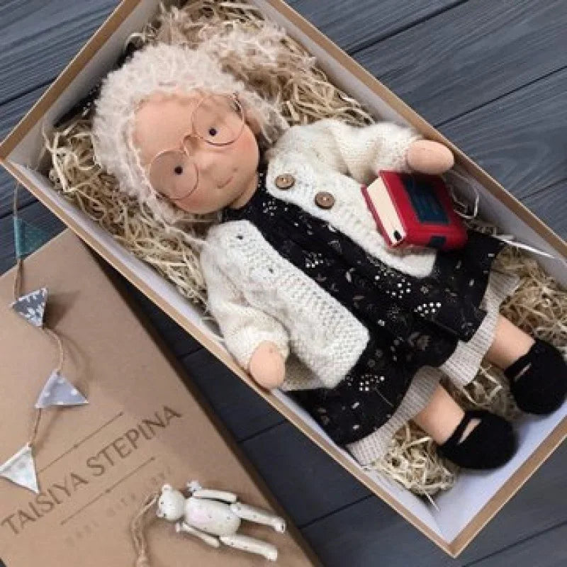 Soft Waldorf Doll Made of Fabric in a Charming Decorative Box