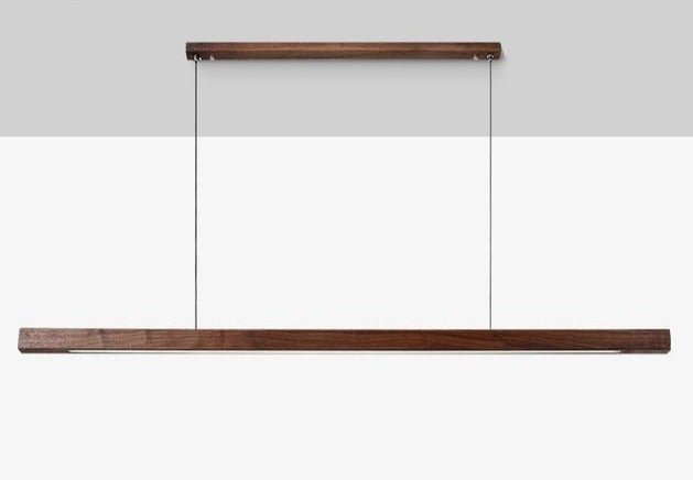 SolaraWood Adjustable Height LED Pendant Light for Dining Rooms