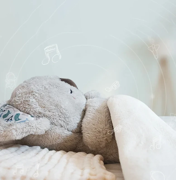 Soothing Koala Breathing Toy | Rhythmic Breathing Simulator | Tactile Haptic Sound Therapy Ultrasonic | Integrated LED Night Light | Weighted Plush Companion