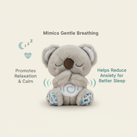 Abrazo calmante de koala | Ayuda para respiración rítmica | Calmante sensorial | Luz nocturna LED suave