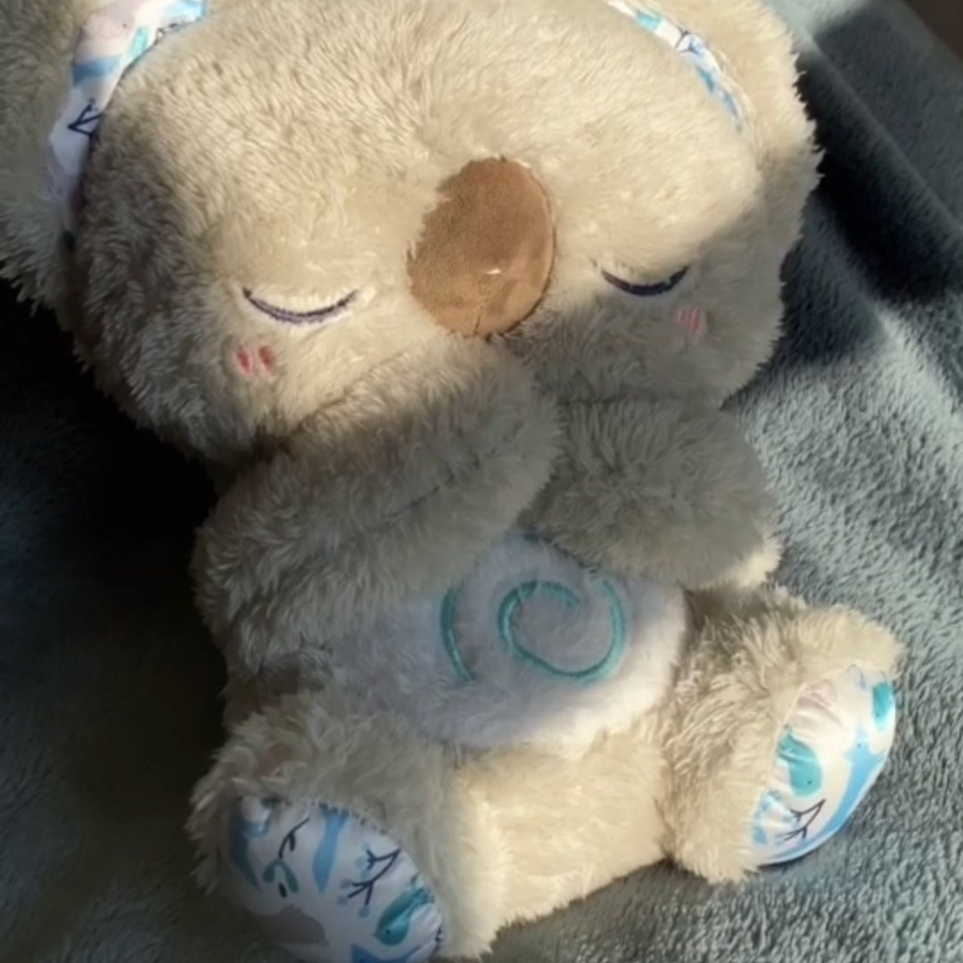 Soothing Koala Breathing Toy | Rhythmic Breathing Simulator | Tactile Haptic Sound Therapy Ultrasonic | Integrated LED Night Light | Weighted Plush Companion