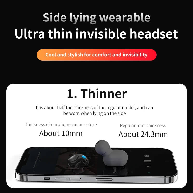 SoundBeats - Minimal Ultra Thin Wireless HiFi Headphones for Sleep & Comfort