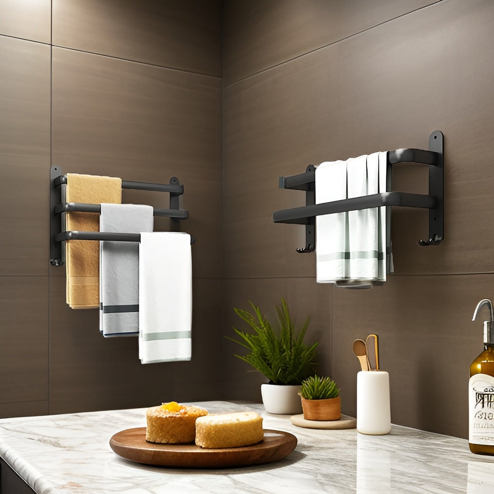 Stylish Wall-Mounted Towel Rack – Space-Saving for the Bathroom
