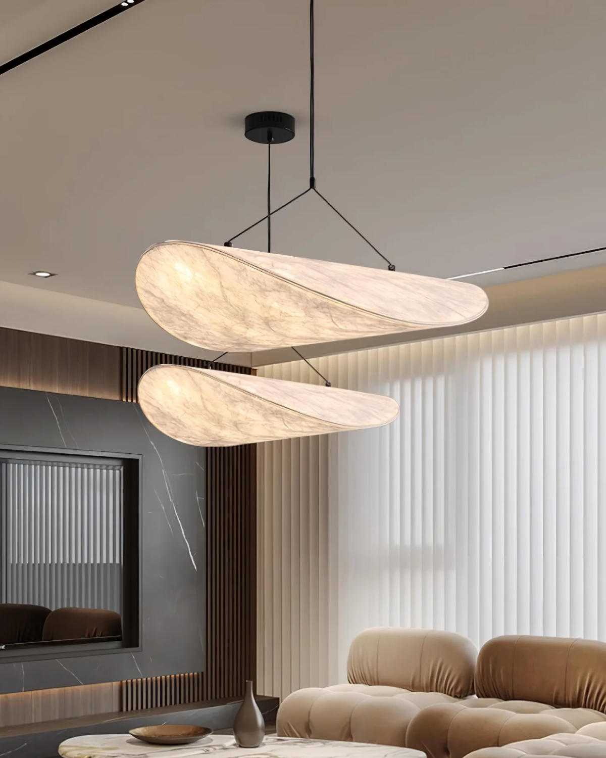 Subtle Japandi Lamp with a Light Eclipse Effect