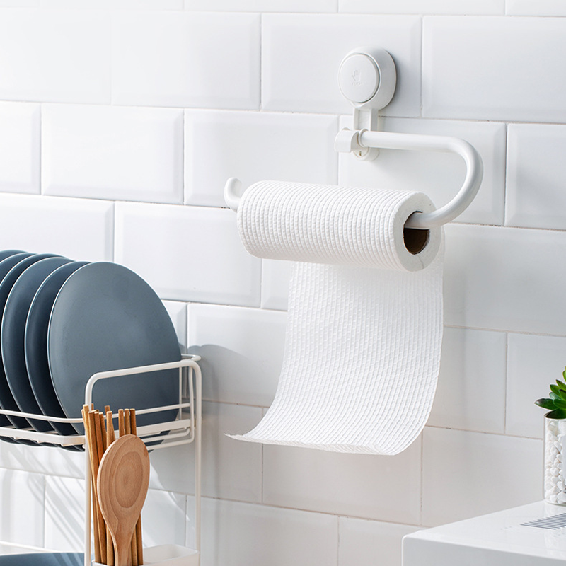 Porte-papier toilette à ventouse avec effet bois - Acier inoxydable sans perçage, installation facile sur les surfaces lisses