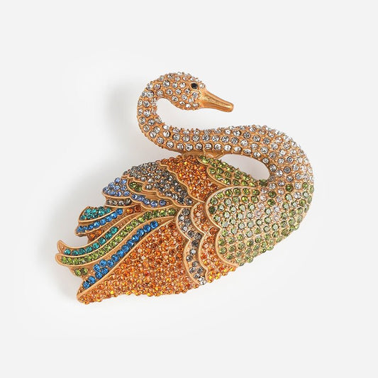 Broche en forme de cygne