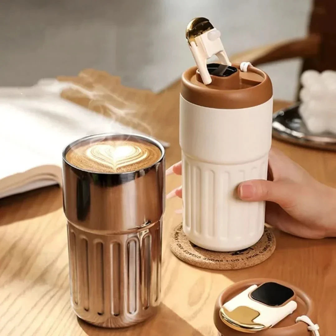 Thermos with a precise temperature display