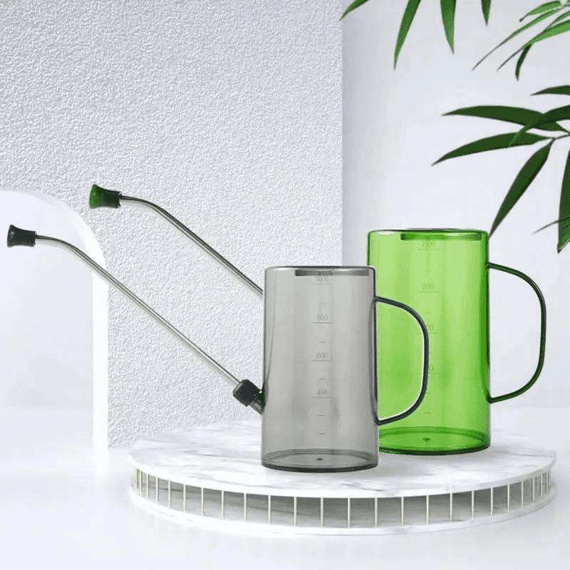 Arrosoir transparent gradué pour plantes d’intérieur avec long bec verseur en col de cygne