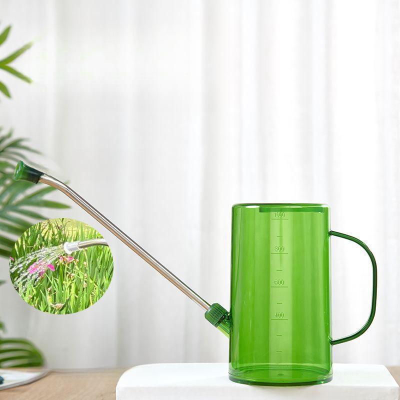 Arrosoir transparent gradué pour plantes d’intérieur avec long bec verseur en col de cygne