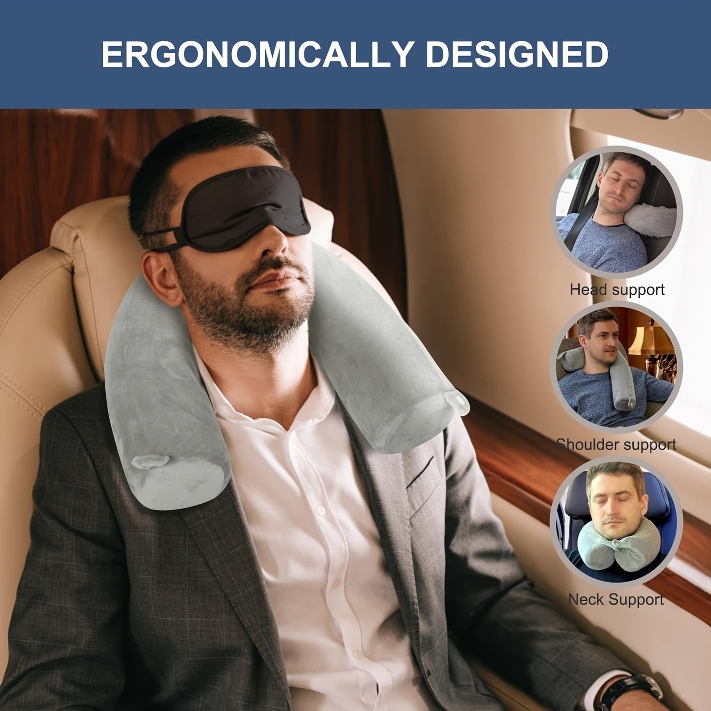 TravelEase Adjustable Travel Pillow – Support and Comfort