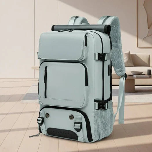 TRAVELMAX Pack - Large waterproof travel backpack with USB port