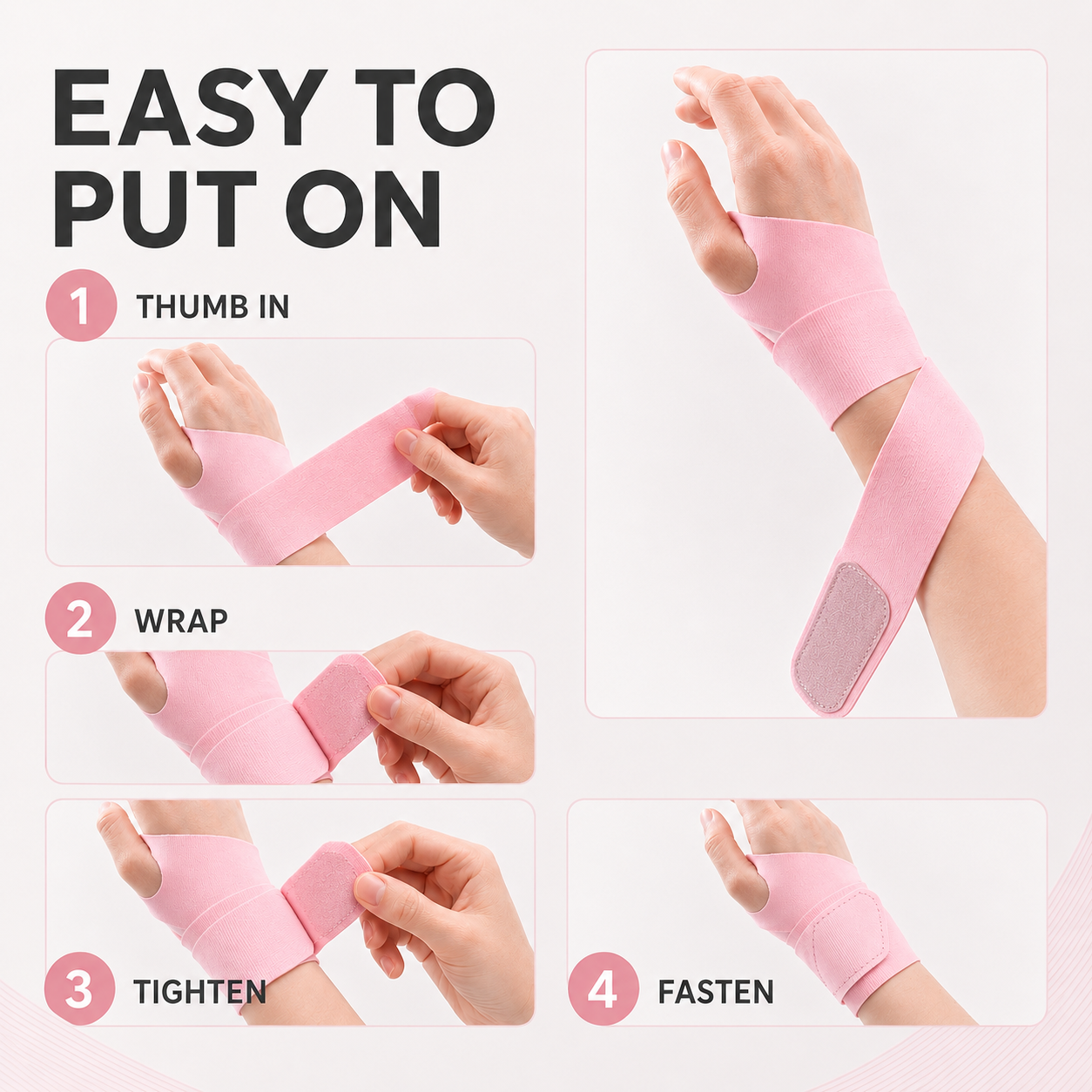 Support de poignet ultra-fin