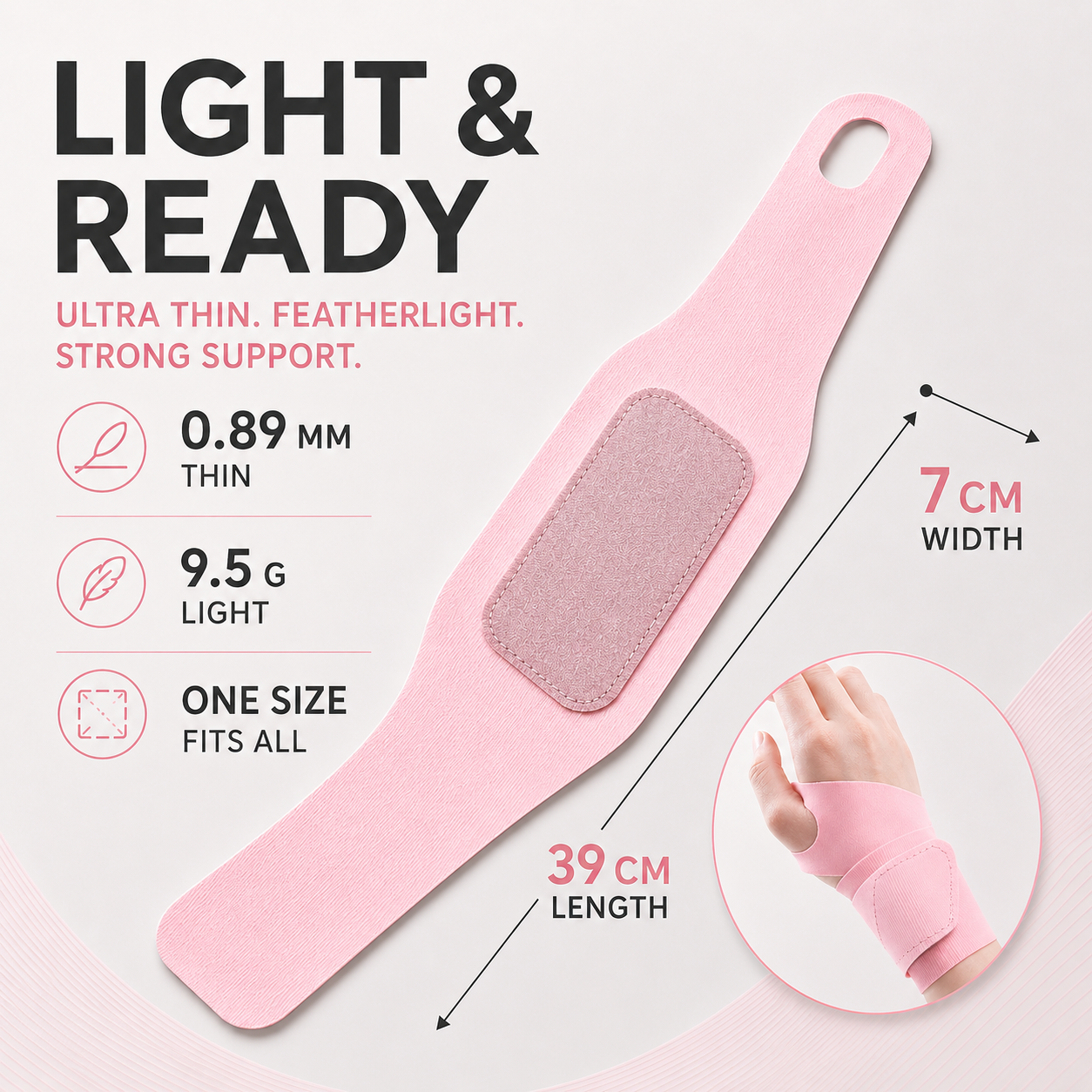 Support de poignet ultra-fin