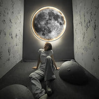 Lámpara de pared única con efecto realista de luna
