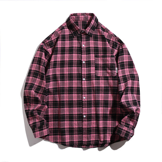 Unisex Classic Fit Plaid Flannel Shirt with Soft Cotton Finish and Chest Pocket