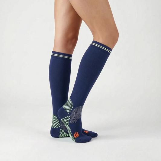 Chaussettes de sport de compression unisexes montant jusqu'aux genoux