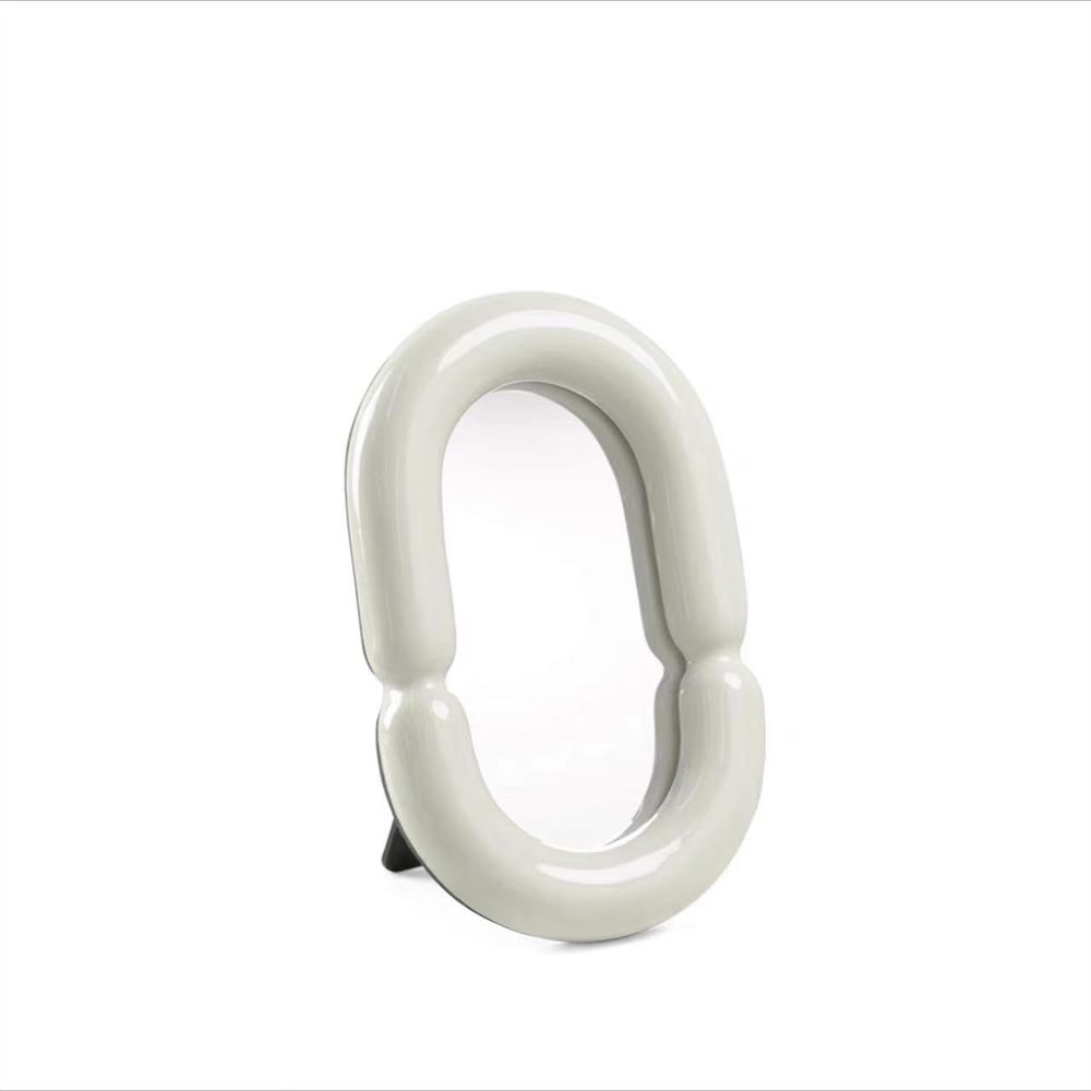 Vanilla Ceramic Makeup Mirror