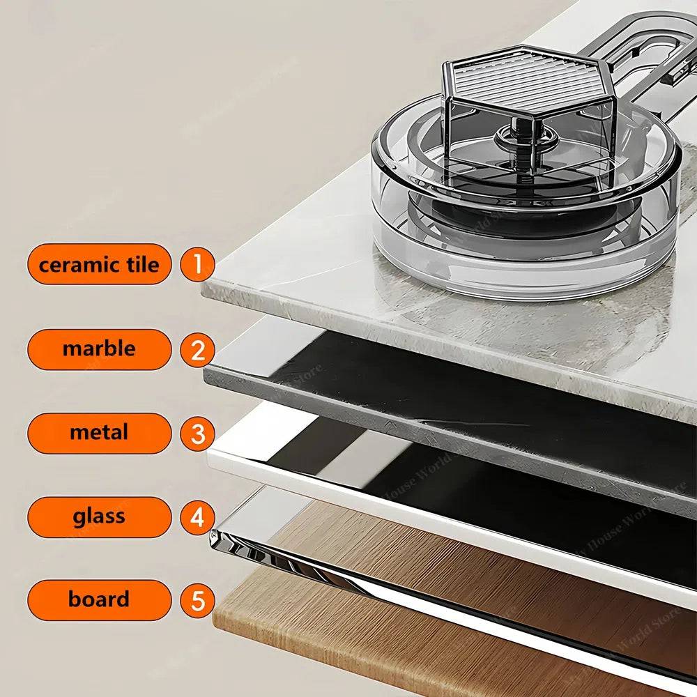 Vera Wall Mounted Suction Cup Spice Rack For Kitchen