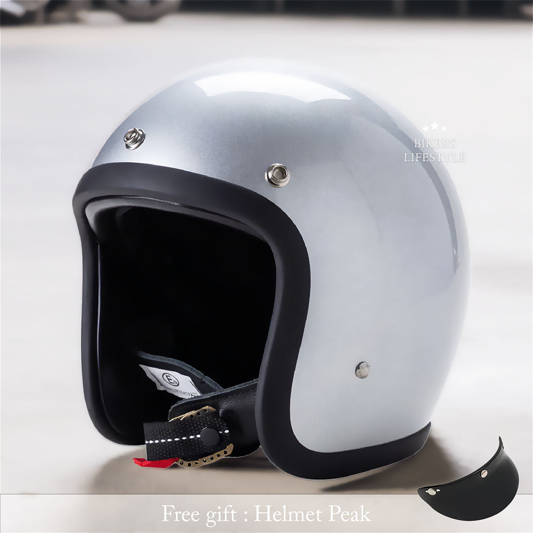 Vintage Low Profile Motorcycle Helmet DOT and ECE Certified