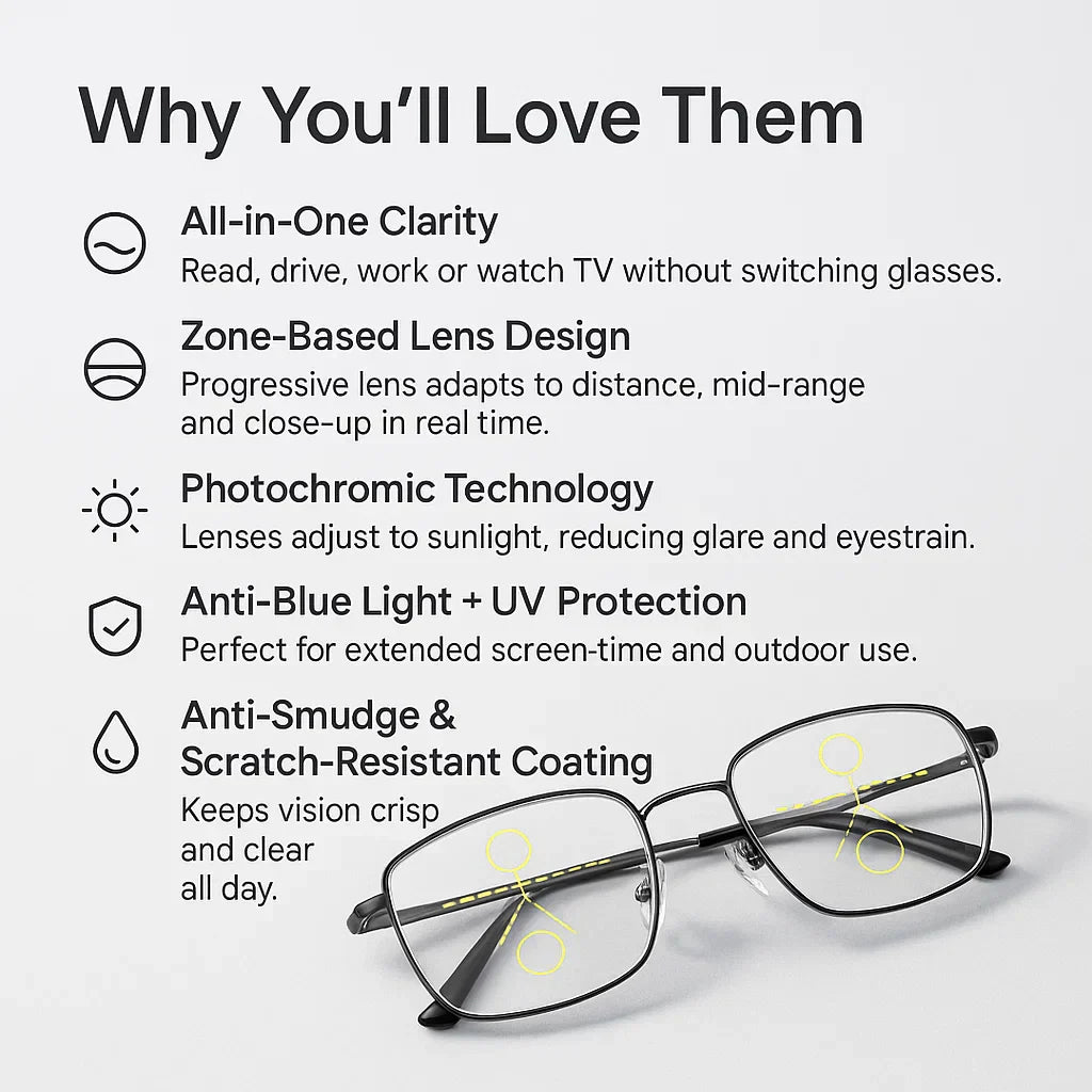 VisoLux German Progressive Glasses for Everyday Use