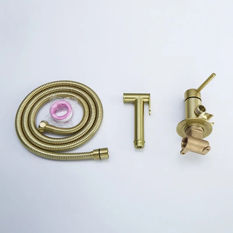 Wall-Mounted Bidet Sprayer Faucet Set