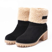 Bottes de neige chaudes avec doublure en fausse fourrure - Élégantes et confortables