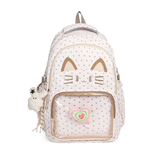 Whimsical Cat Print Backpack