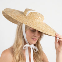 Wide Brim Flat Top Sun Hat