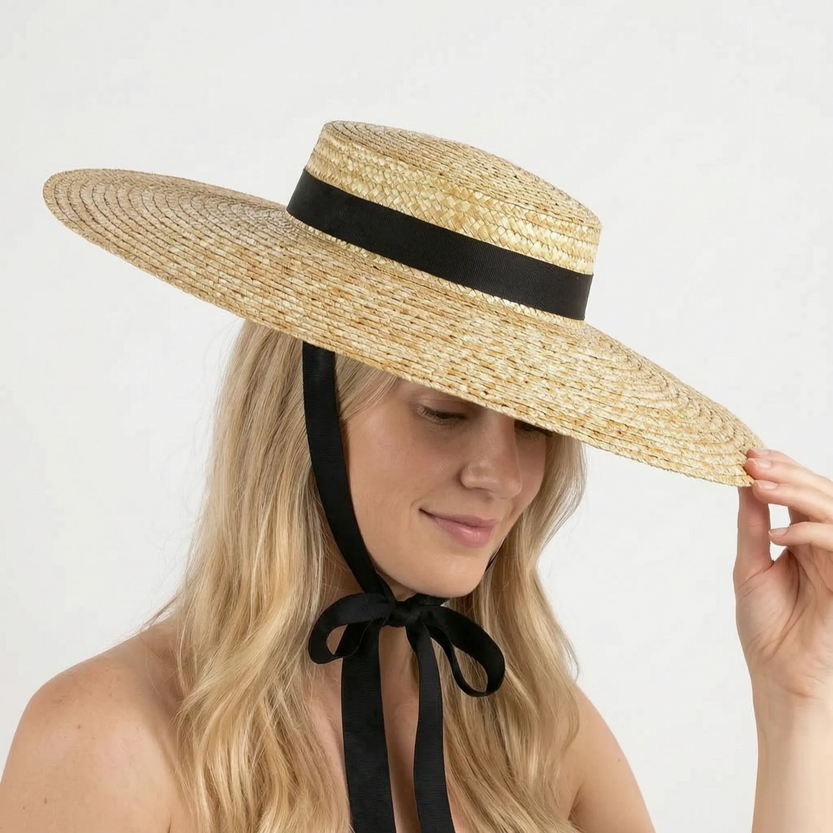 Wide Brim Flat Top Sun Hat