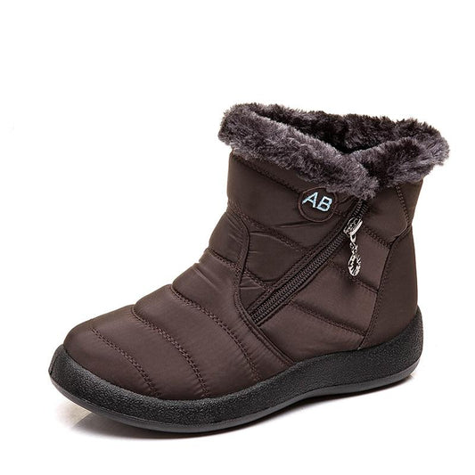 Bottines d'hiver avec doublure polaire et fermeture éclair