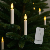 Wireless LED Christmas Tree Candles with Remote Control – 10, 20 or 30 Pcs