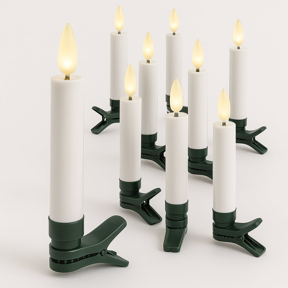 Wireless LED Christmas Tree Candles with Remote Control – 10, 20 or 30 Pcs