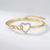Bracelet cœur infini réglable pour femme