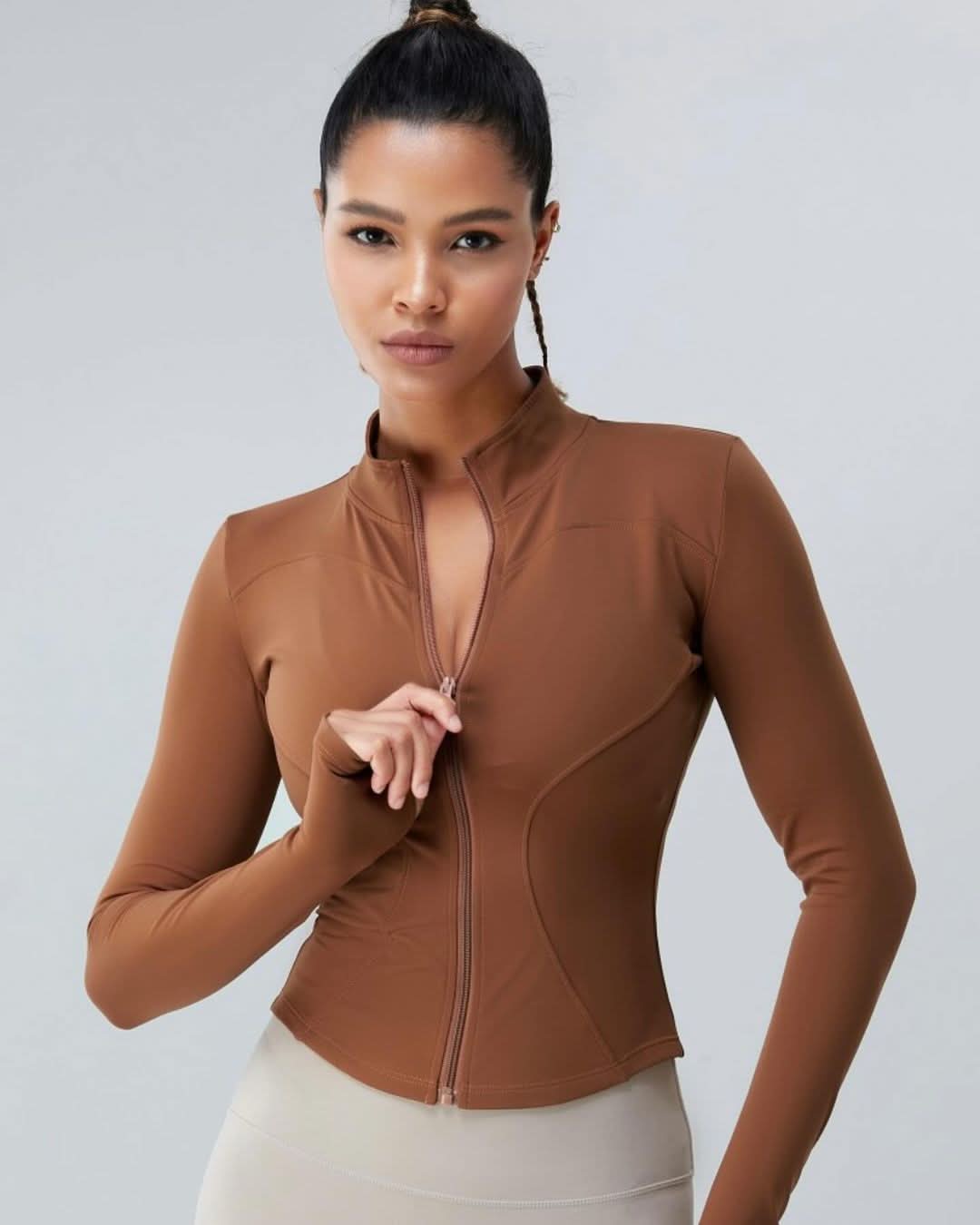 Veste de sport respirante à fermeture éclair pour femme