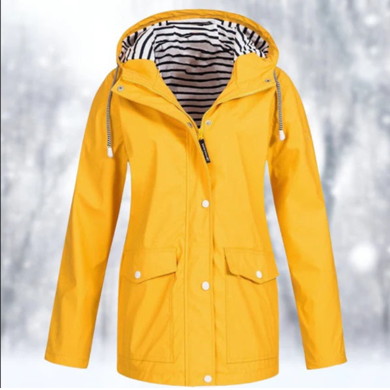 Veste à capuche imperméable et confortable pour femme