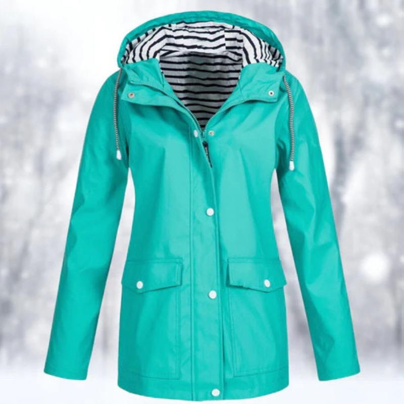Veste à capuche imperméable et confortable pour femme