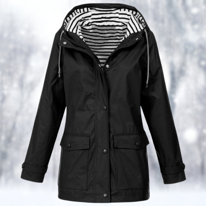 Veste à capuche imperméable et confortable pour femme