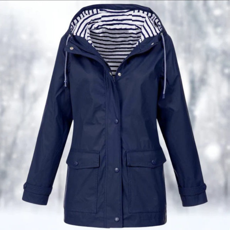 Veste à capuche imperméable et confortable pour femme