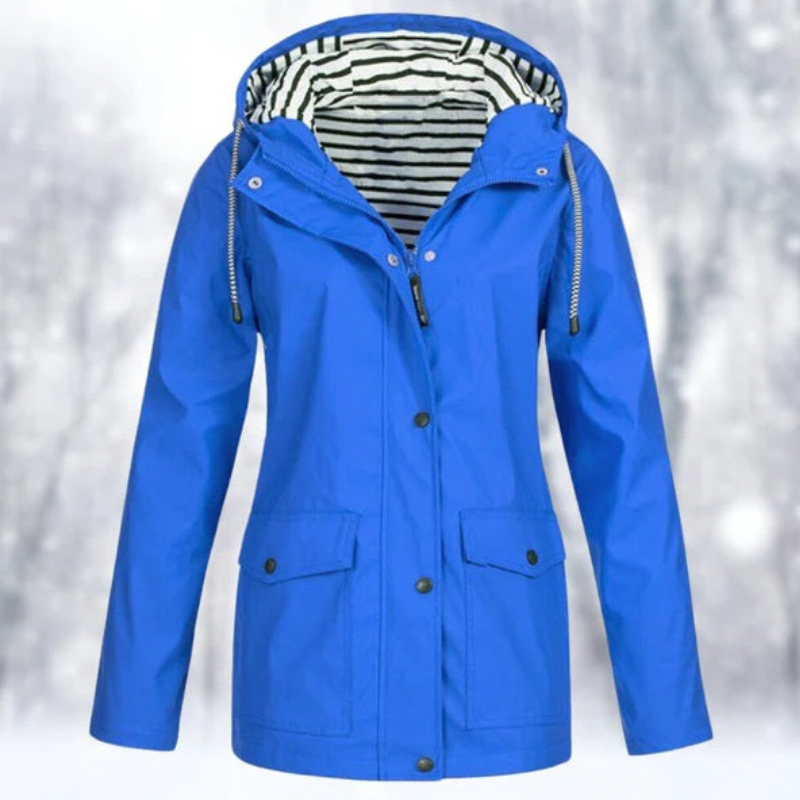 Veste à capuche imperméable et confortable pour femme