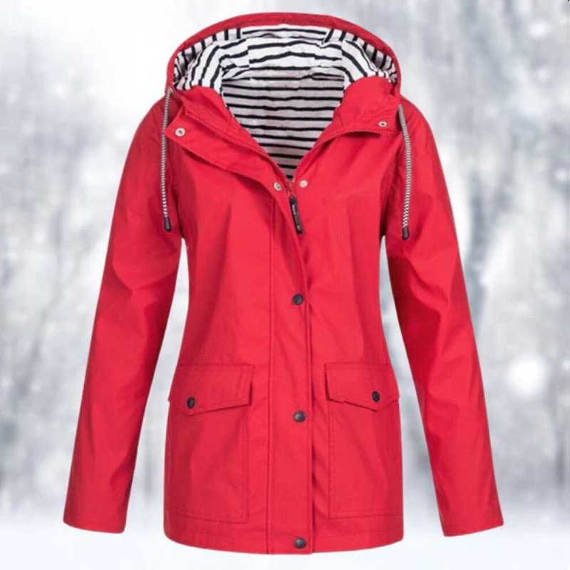 Veste à capuche imperméable et confortable pour femme
