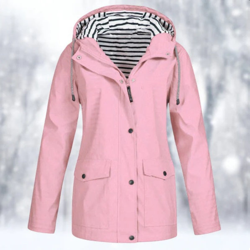 Veste à capuche imperméable et confortable pour femme